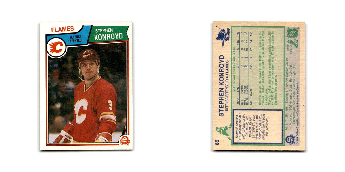 1983 O-Pee-Chee Steve Konroyd Calgary Flames #85