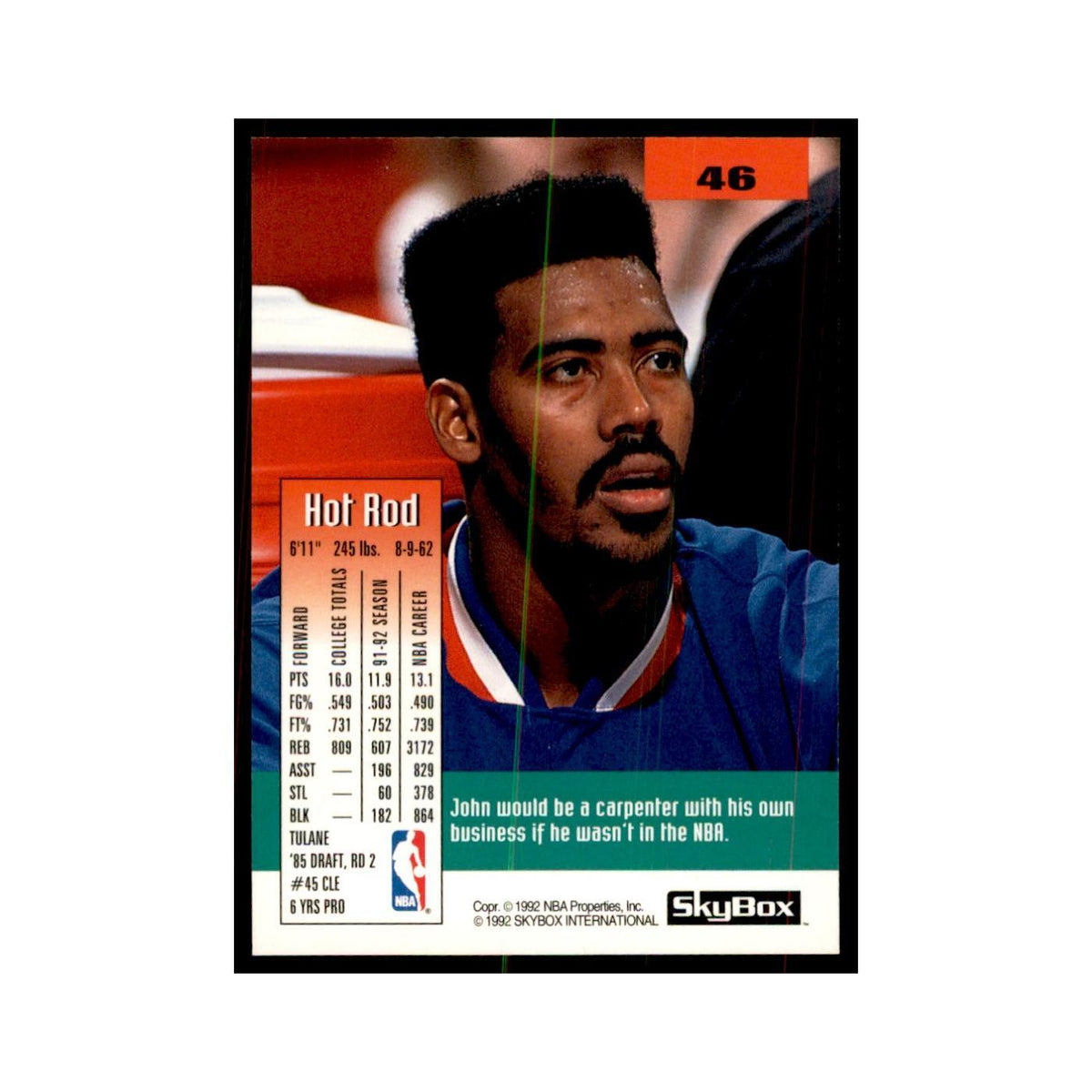 1992 SkyBox John Williams Basketball Cards #46