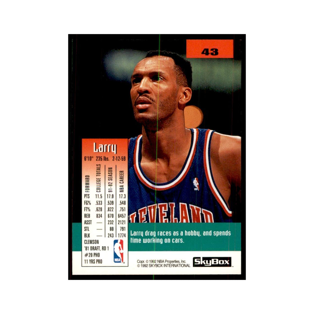 1992 SkyBox Larry Nance Basketball Cards #43