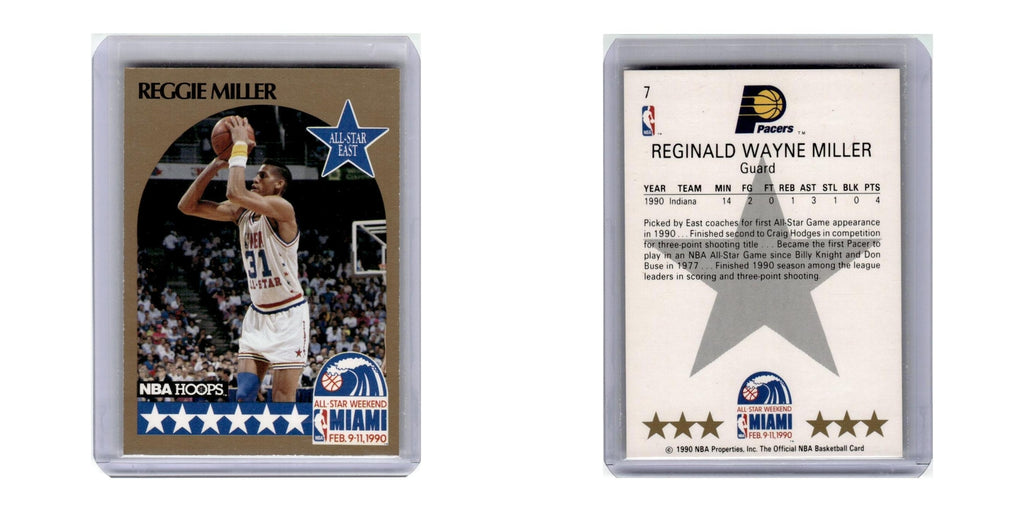 1990 Hoops Reggie Miller Pacers #7
