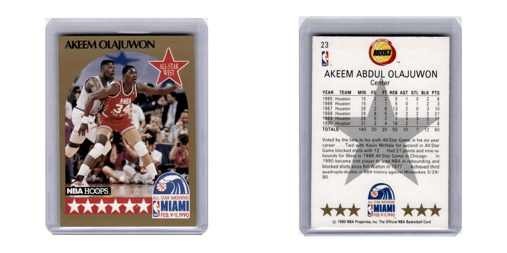 1990 Hoops Akeem Olajuwon Rockets #23