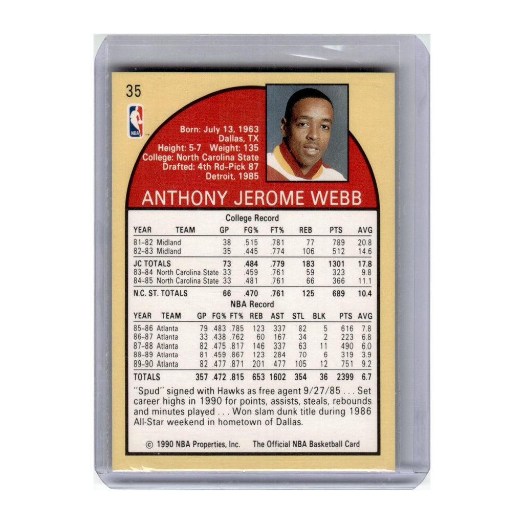 1990 Hoops Spud Webb Hawks #35