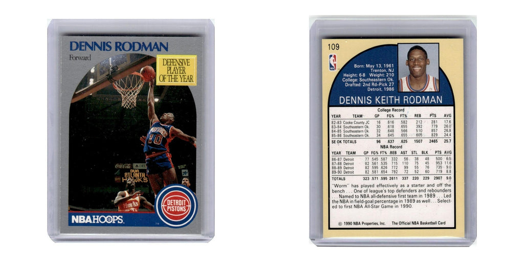 1990 Hoops Dennis Rodman Pistons #109