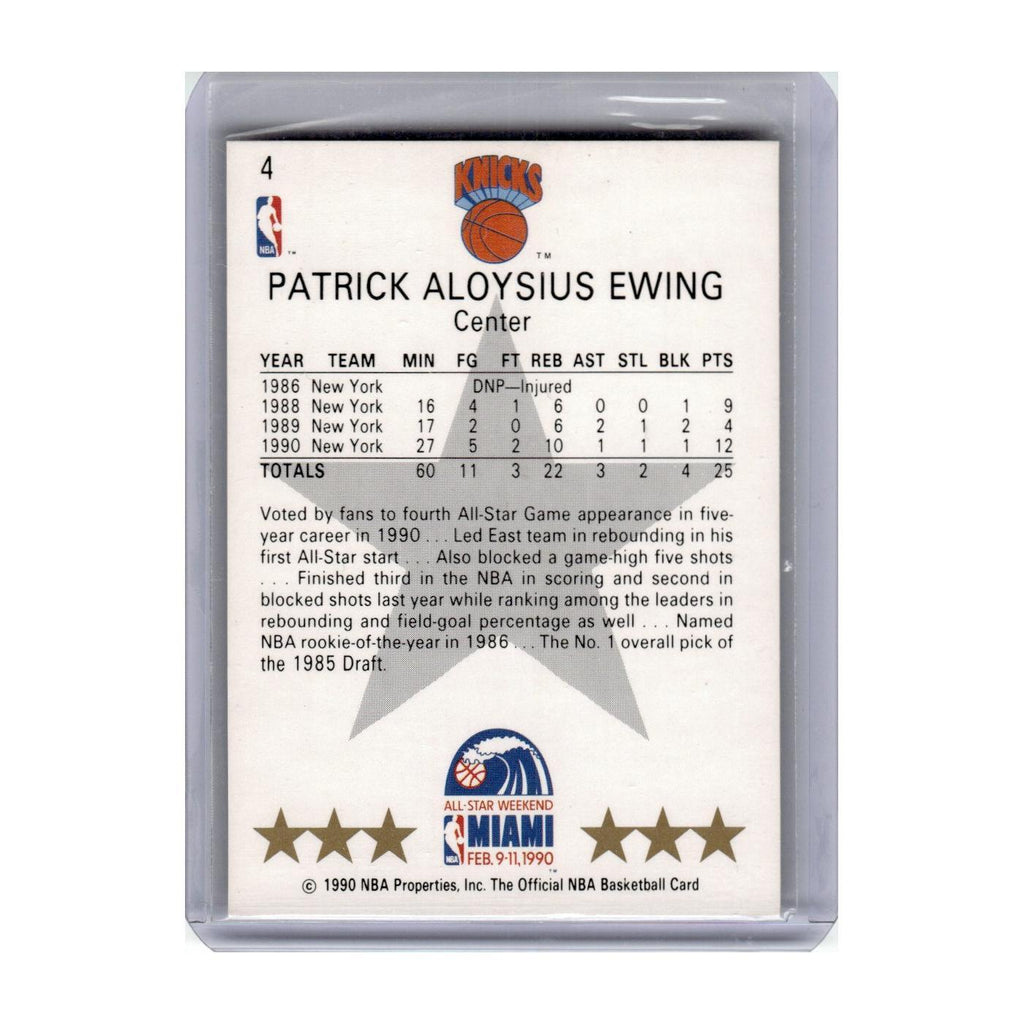 1990 Hoops Patrick Ewing Knicks #4