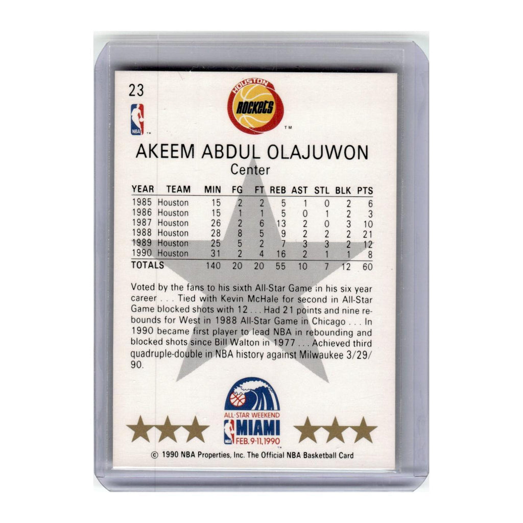 1990 Hoops Akeem Olajuwon Rockets #23