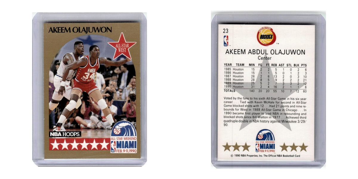 1990 Hoops Akeem Olajuwon Rockets #23