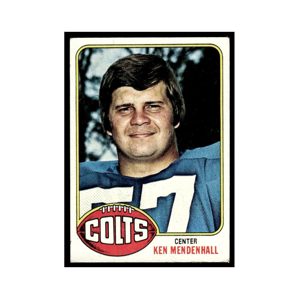 1976 Topps Football Card Ken Mendenhall Baltimore Colts #482