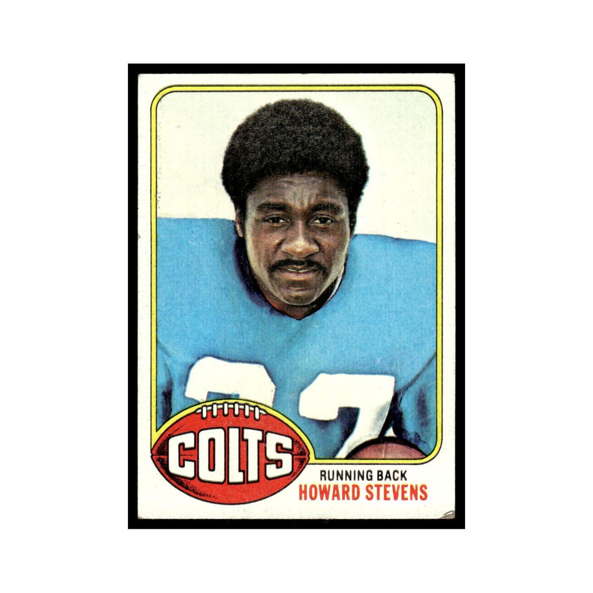 1976 Topps Football Card (Damaged) Howard Stevens Colts #288
