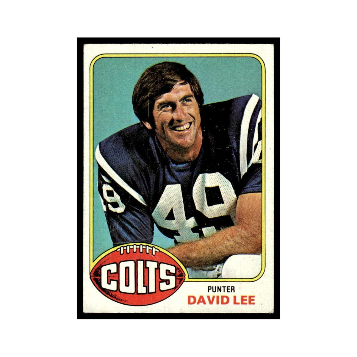 1976 Topps Football Card David Lee Baltimore Colts #13
