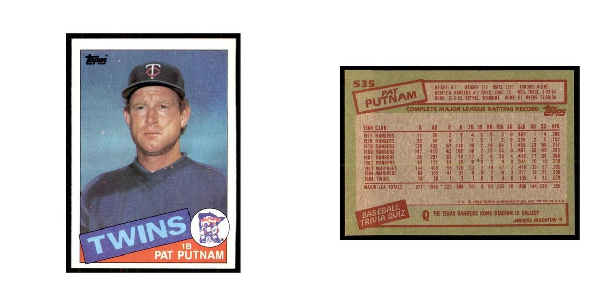 1985 Topps Pat Putnam Baseball Cards #535