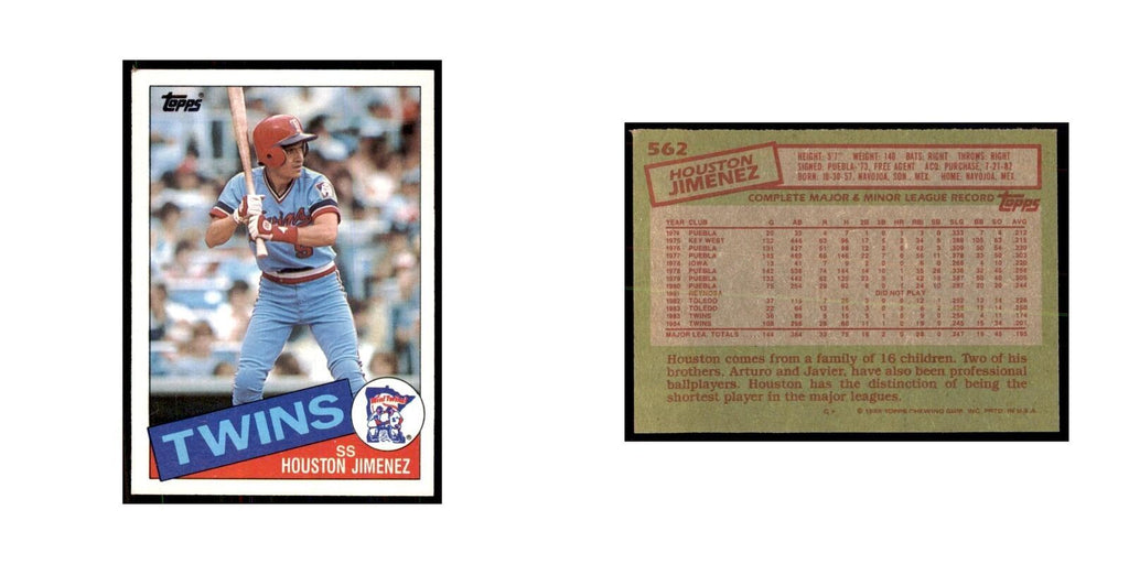 1985 Topps Houston Jimenez Baseball Cards #562