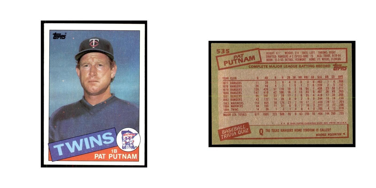 1985 Topps Pat Putnam Baseball Cards #535