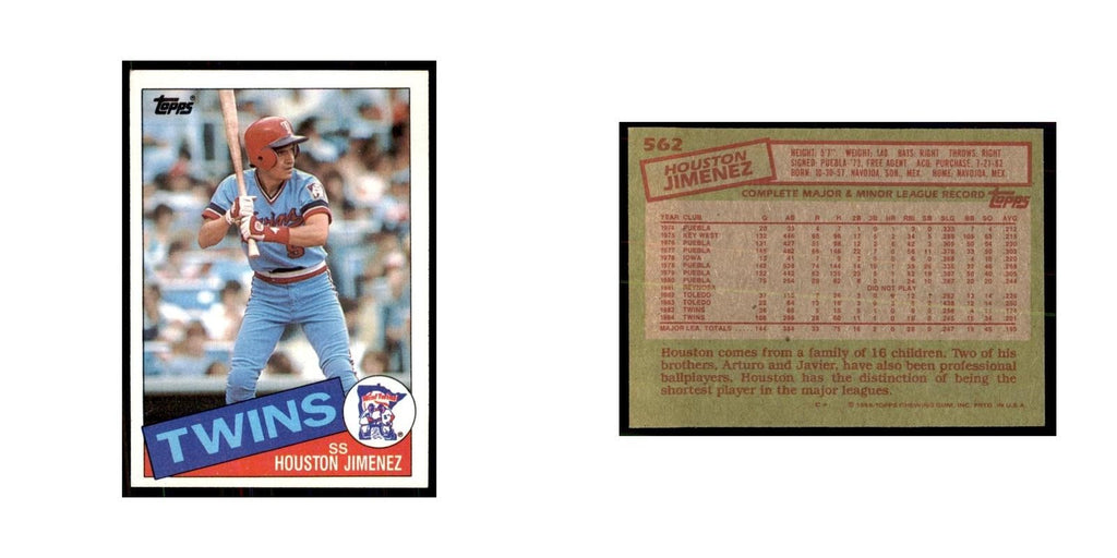 1985 Topps Houston Jimenez Baseball Cards #562