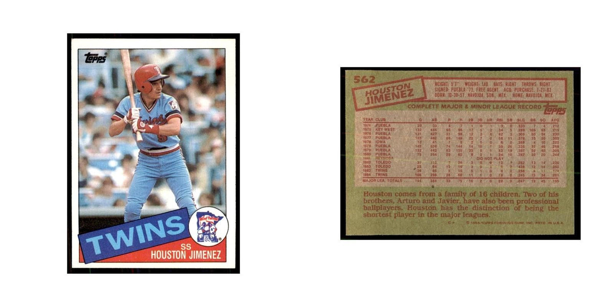 1985 Topps Houston Jimenez Baseball Cards #562
