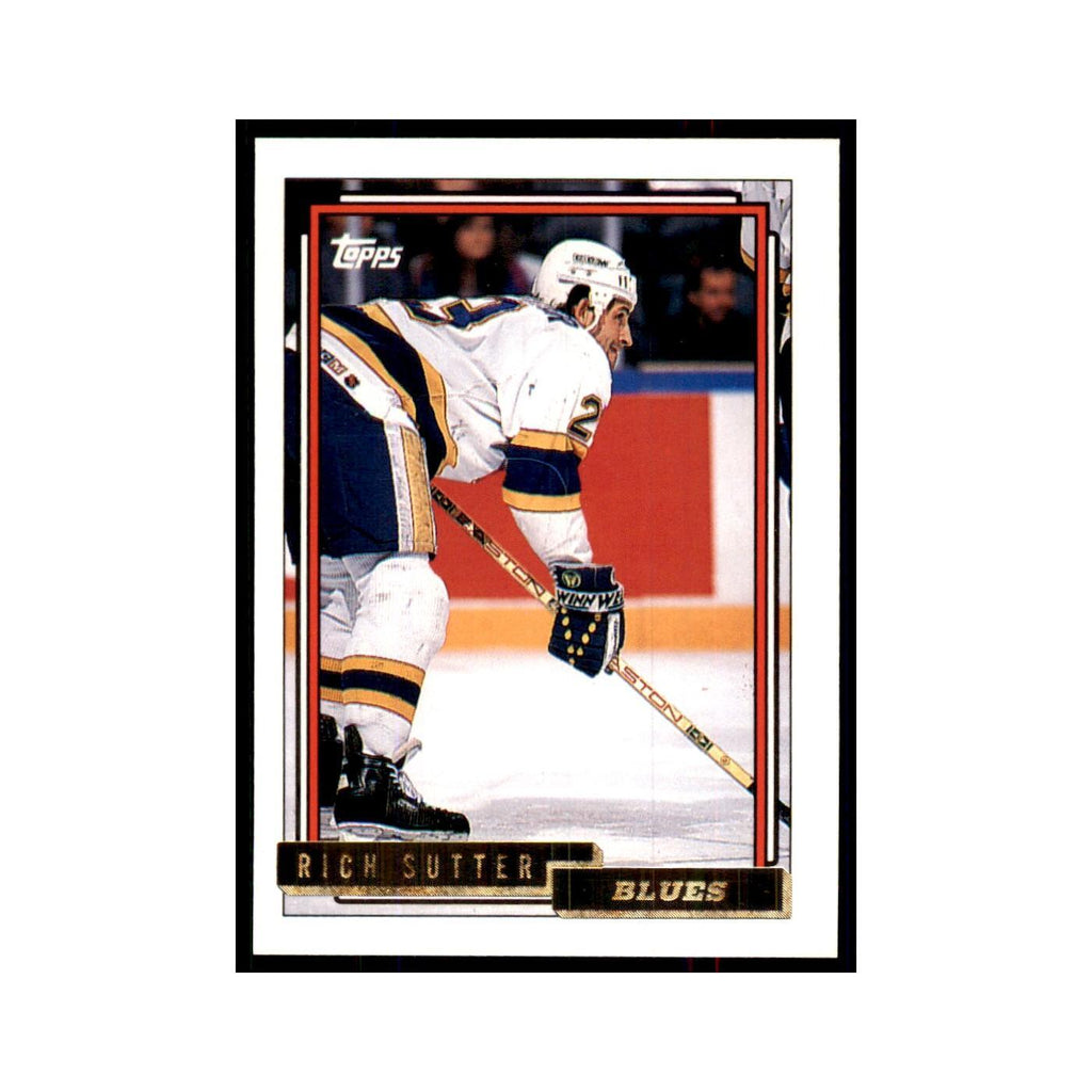 Rich Sutter 1992 Topps Gold #434 Hockey Cards Hockey Card NM