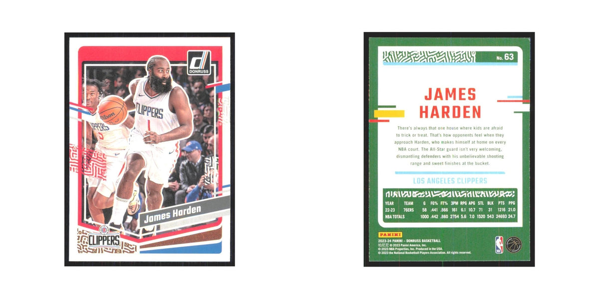 James Harden 2023 Panini Donruss #63 Los Angeles Clippers Basketball Card NM