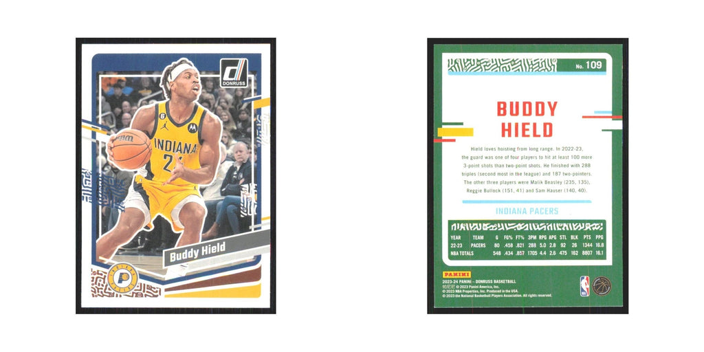 Buddy Hield 2023 Panini Donruss #109 Indiana Pacers Basketball Card NM