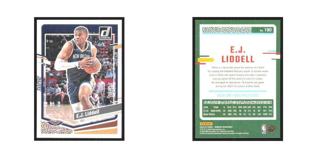 E.J. Liddell 2023 Panini Donruss #190 New Orleans Pelicans Basketball Card NM
