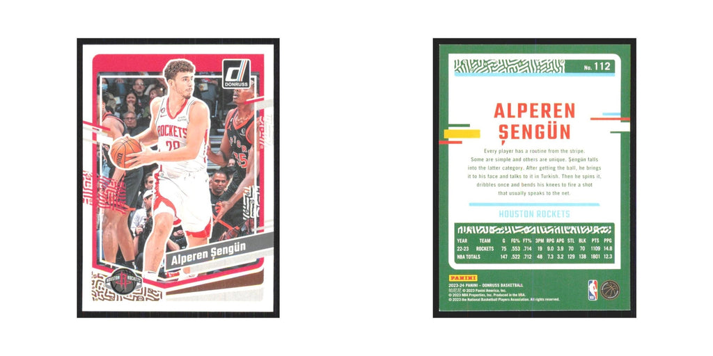 Alperen Sengun 2023 Panini Donruss #112 Houston Rockets Basketball Card NM