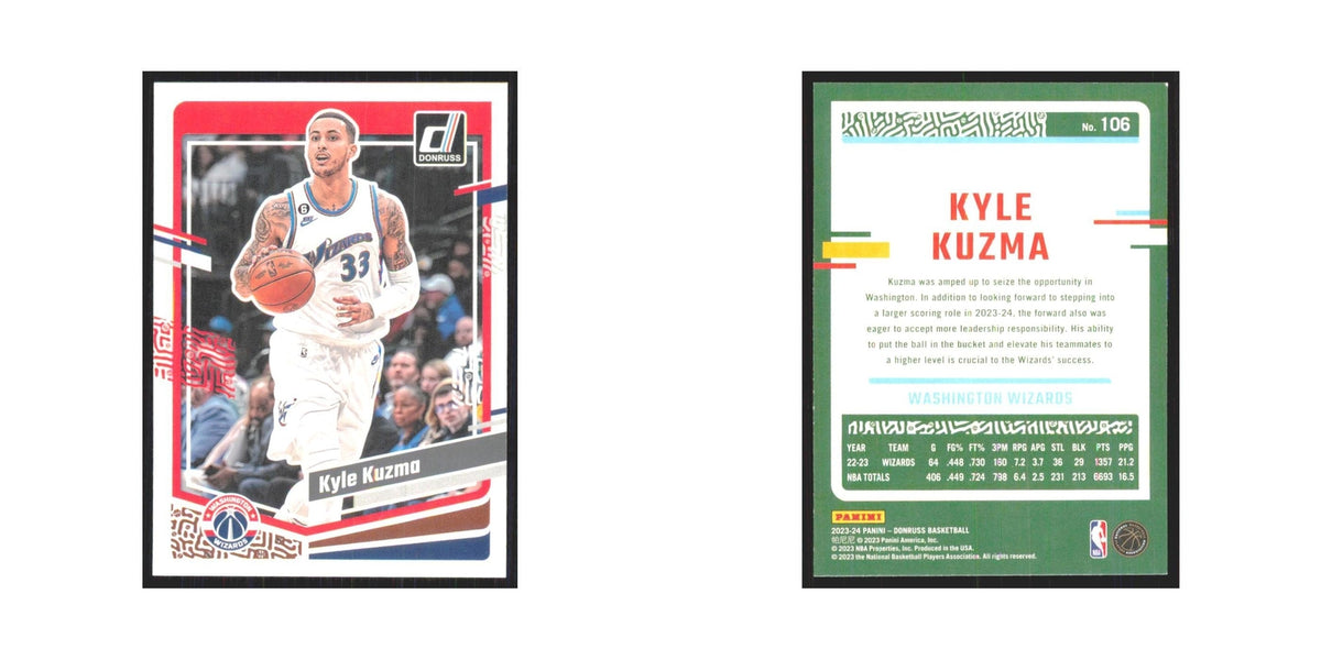 Kyle Kuzma 2023 Panini Donruss #106 Washington Wizards Basketball Card NM