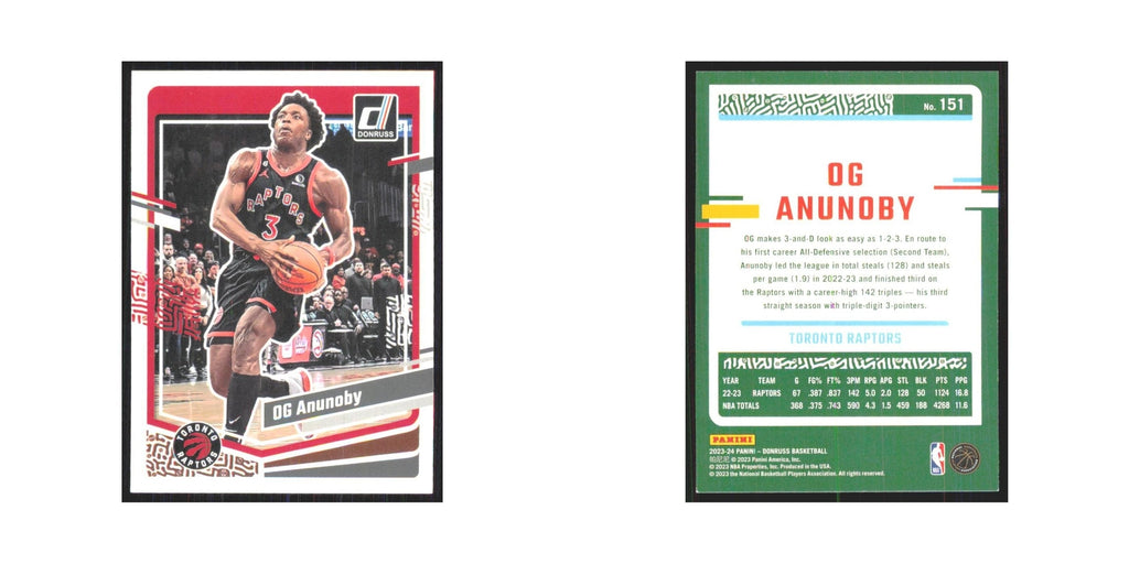 OG Anunoby 2023 Panini Donruss #151 Toronto Raptors Basketball Card NM