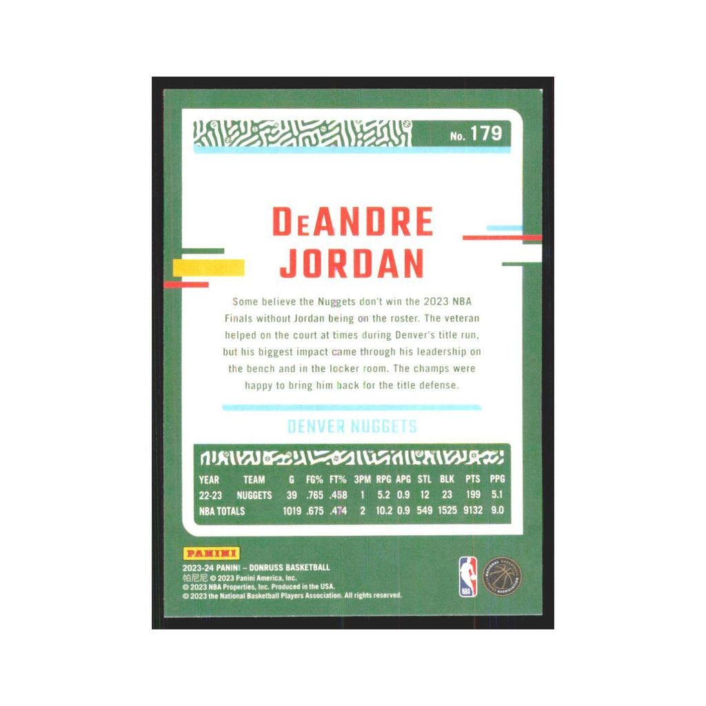 DeAndre Jordan 2023 Panini Donruss #179 Denver Nuggets Basketball Card NM