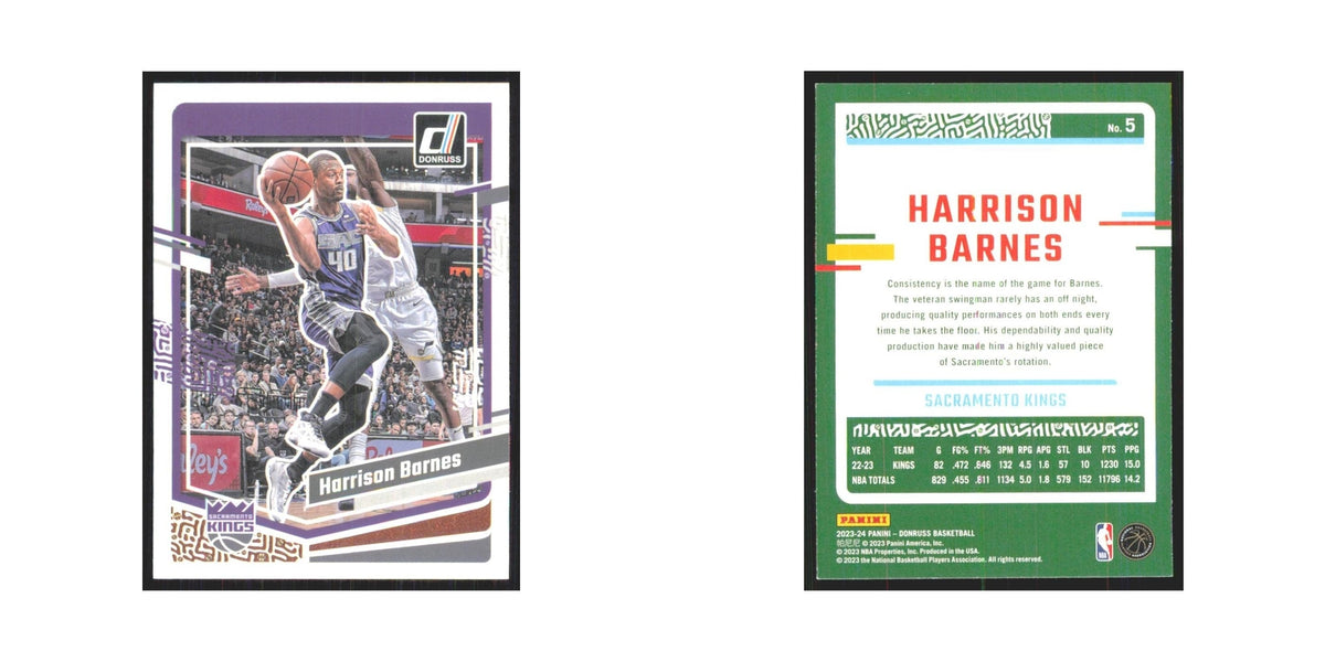 Harrison Barnes 2023 Panini Donruss #5 Sacramento Kings Basketball Card NM
