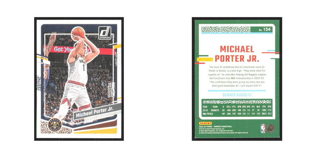 Michael Porter Jr. 2023 Panini Donruss #154 Denver Nuggets Basketball Card NM