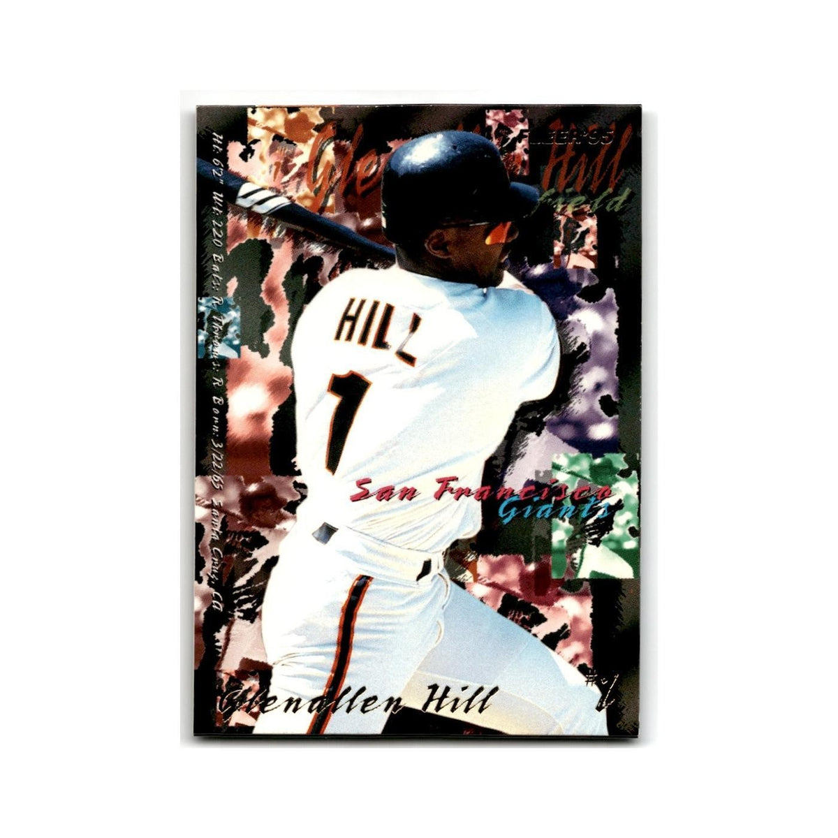 Glenallen Hill 1995 Fleer Update #U-195 San Francisco Giants Baseball Card NM