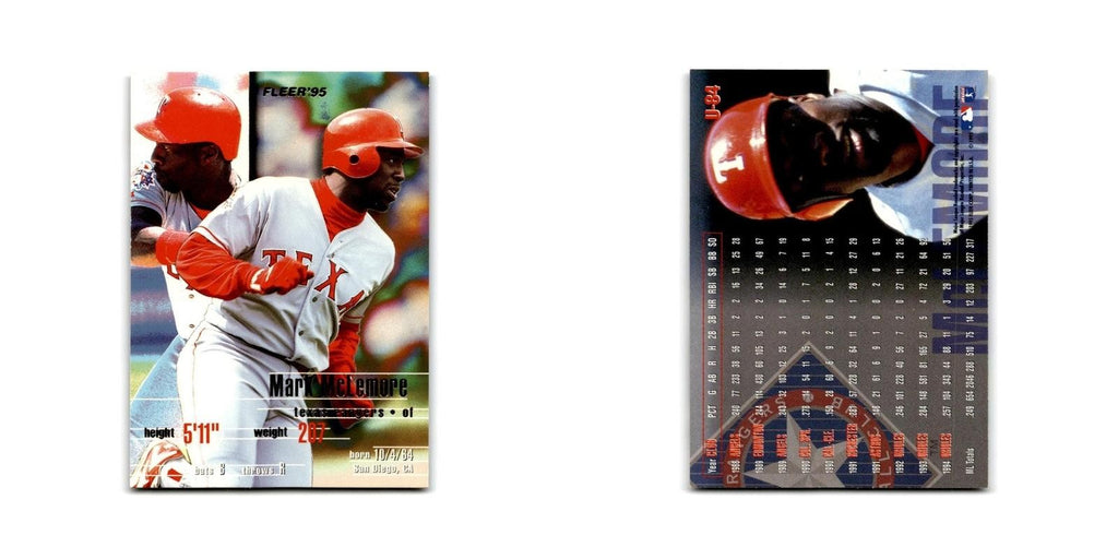 Mark McLemore 1995 Fleer Update #U-84 Texas Rangers Baseball Card NM