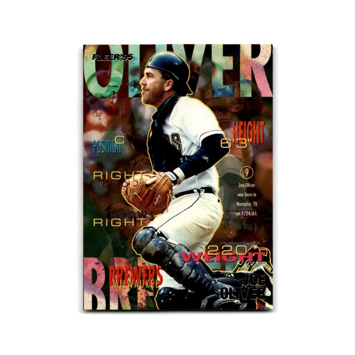Joe Oliver 1995 Fleer Update #U-55 Milwaukee Brewers Baseball Card NM