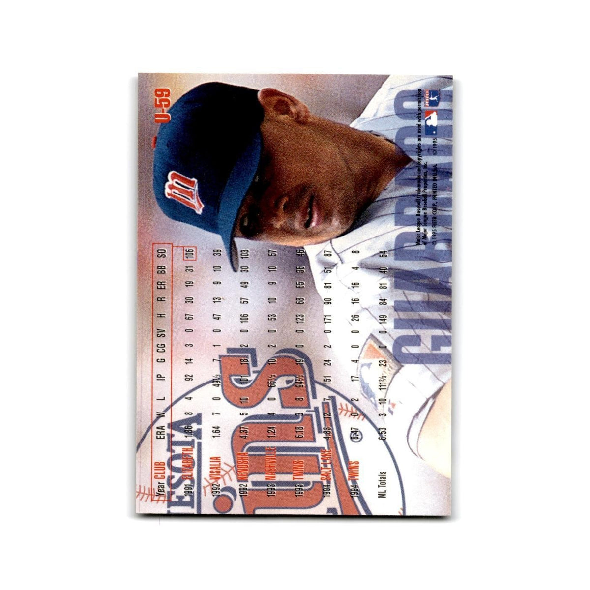 Eddie Guardado 1995 Fleer Update #U-59 Minnesota Twins Baseball Card NM