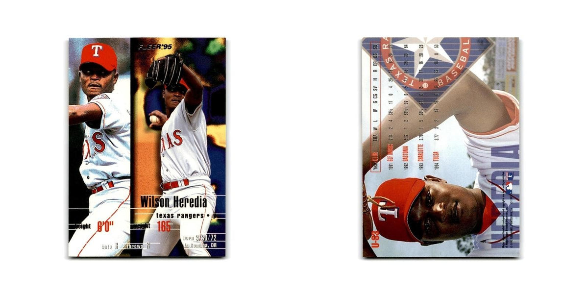 Wilson Heredia 1995 Fleer Update #U-83 Texas Rangers Baseball Card NM
