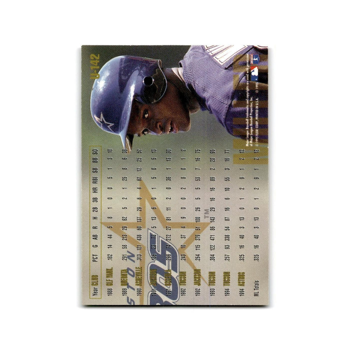 Orlando Miller 1995 Fleer Update #U-142 Houston Astros Baseball Card NM