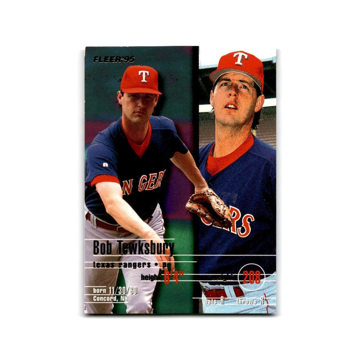 Bob Tewksbury 1995 Fleer Update #U-88 Texas Rangers Baseball Card NM