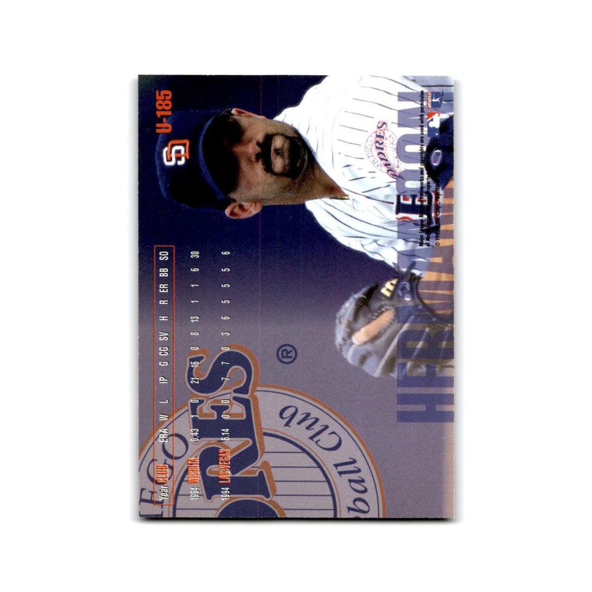Dustin Hermanson 1995 Fleer Update #U-185 San Diego Padres Baseball Card NM