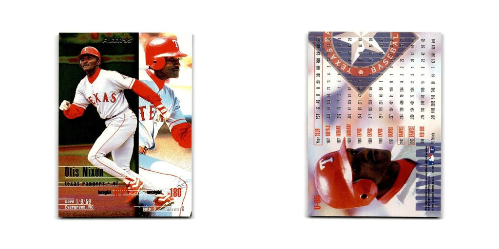 Otis Nixon 1995 Fleer Update #U-85 Texas Rangers Baseball Card NM