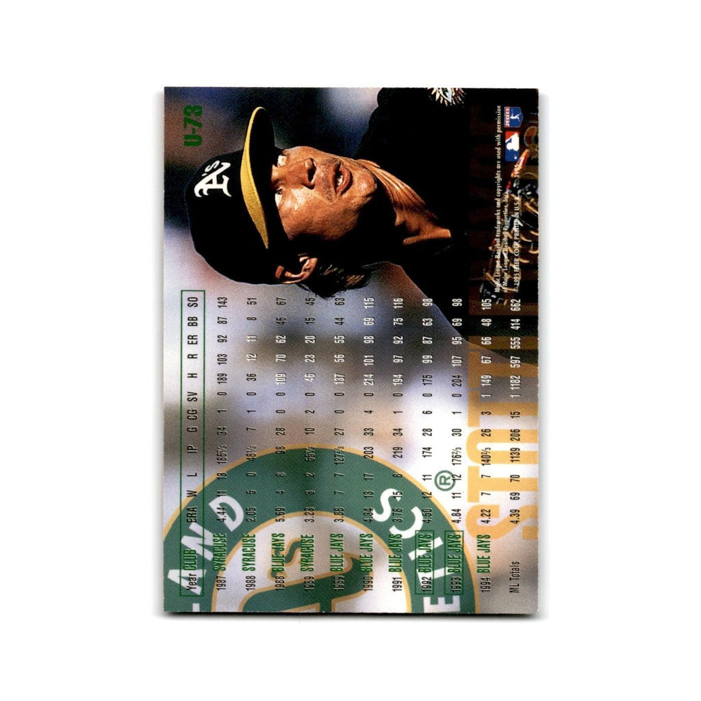 Todd Stottlemyre 1995 Fleer Update #U-73 Oakland Athletics Baseball Card NM