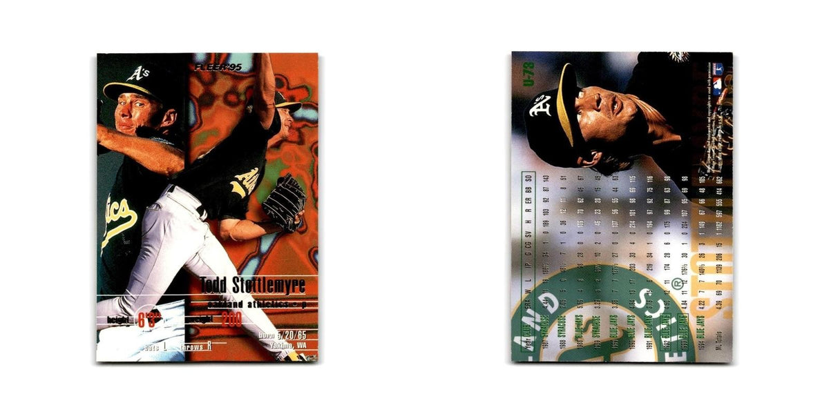 Todd Stottlemyre 1995 Fleer Update #U-73 Oakland Athletics Baseball Card NM