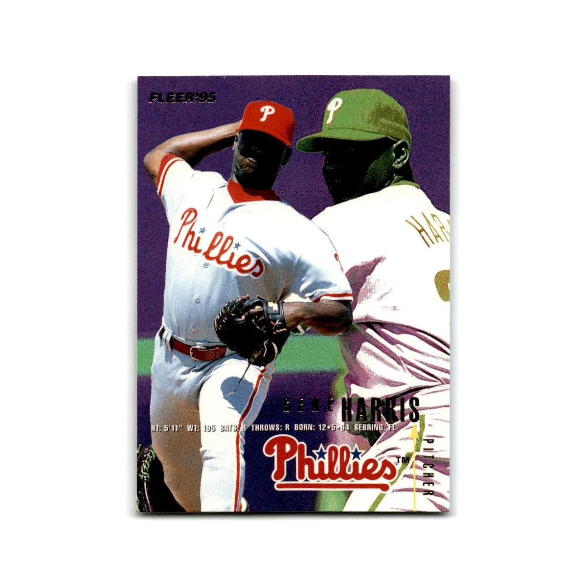 Gene Harris 1995 Fleer Update #U-120 Philadelphia Phillies Baseball Card NM