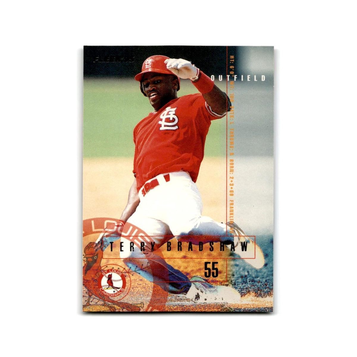 Terry Bradshaw 1995 Fleer Update #U-154 St. Louis Cardinals Baseball Card NM