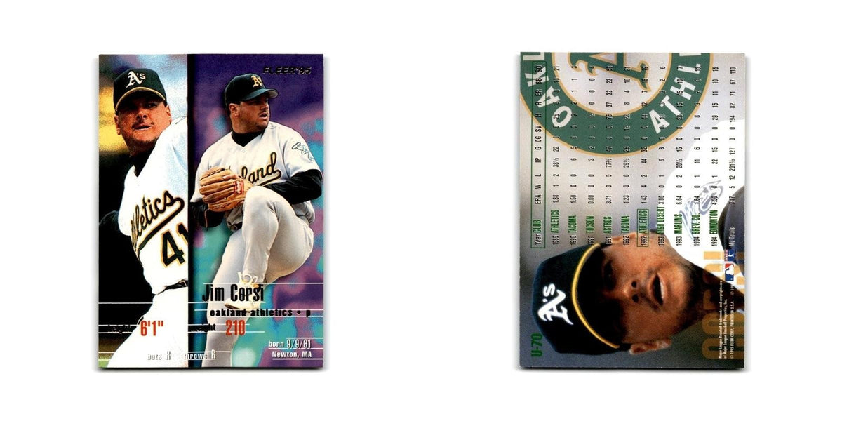 Jim Corsi 1995 Fleer Update #U-70 Oakland Athletics Baseball Card NM