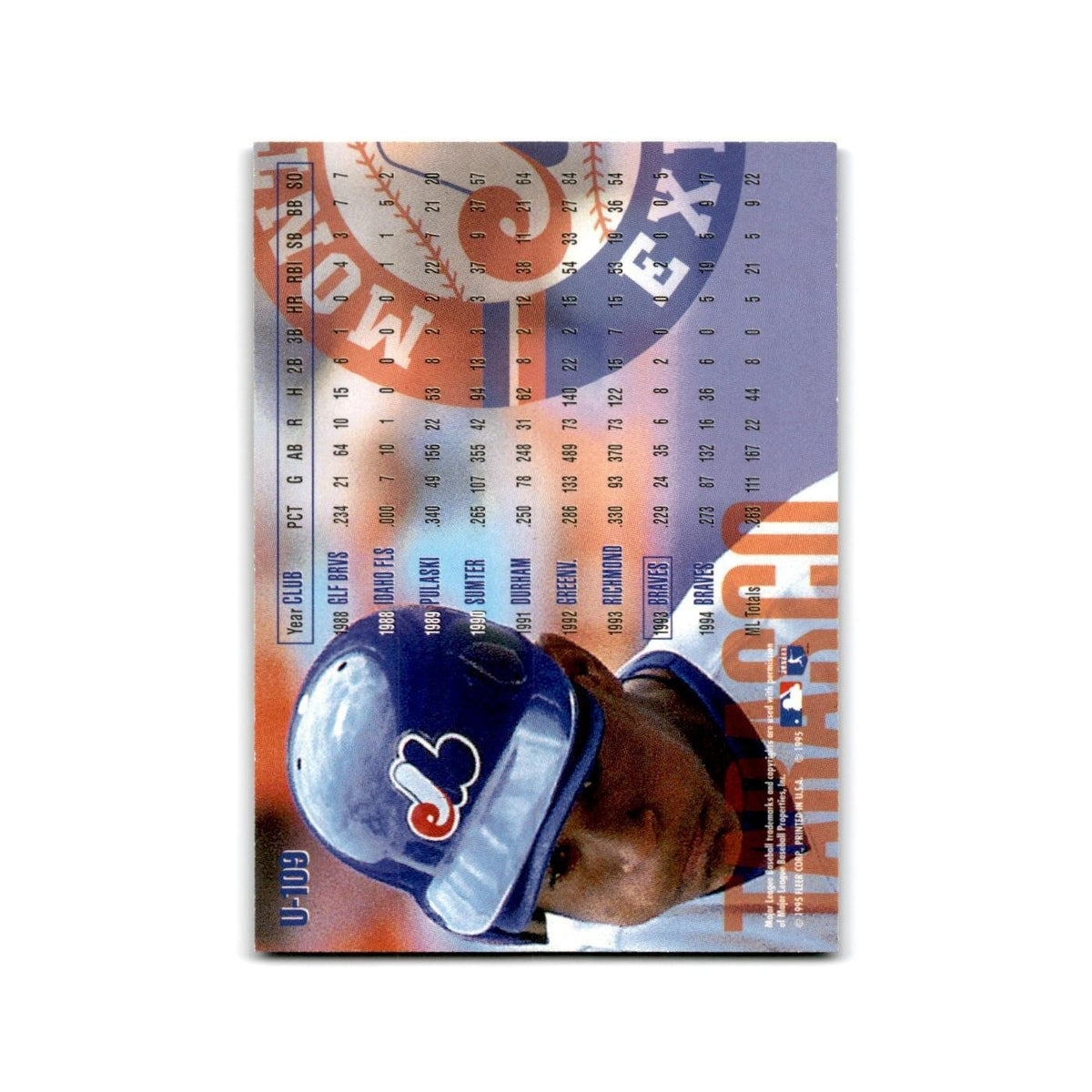Tony Tarasco 1995 Fleer Update #U-109 Montreal Expos Baseball Card NM