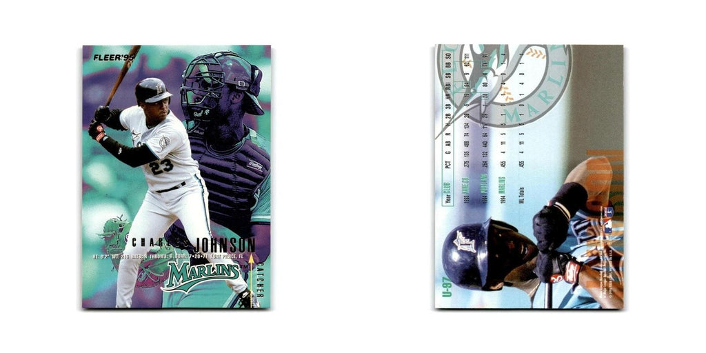 Charles Johnson 1995 Fleer Update #U-97 Florida Marlins Baseball Card NM