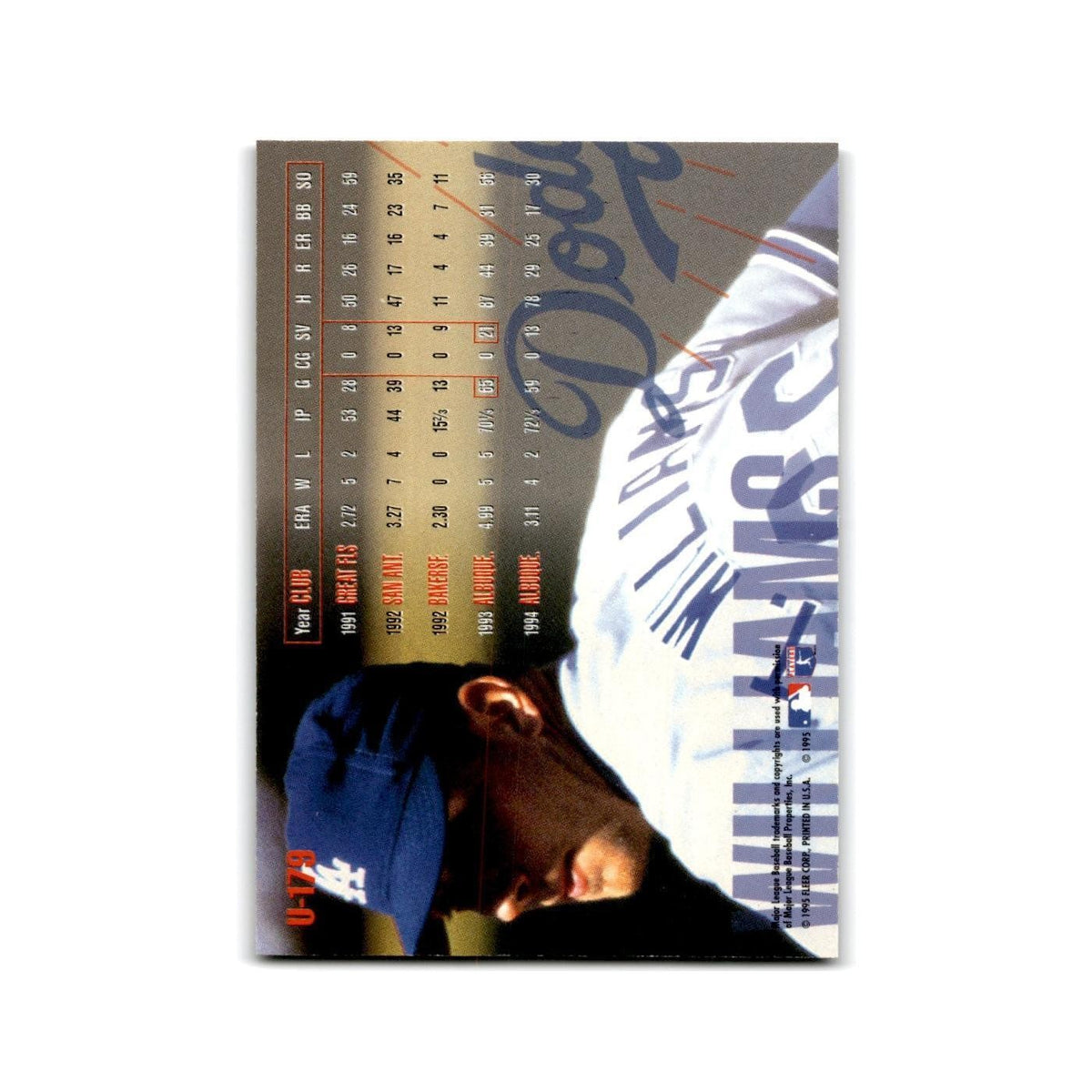 Todd Williams 1995 Fleer Update #U-179 Los Angeles Dodgers Baseball Card NM