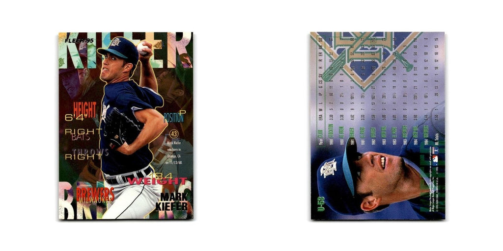 Mark Kiefer 1995 Fleer Update #U-53 Milwaukee Brewers Baseball Card NM