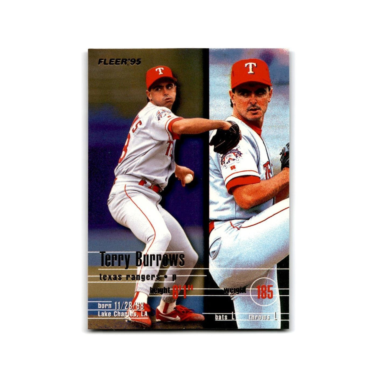 Terry Burrows 1995 Fleer Update #U-81 Texas Rangers Baseball Card NM