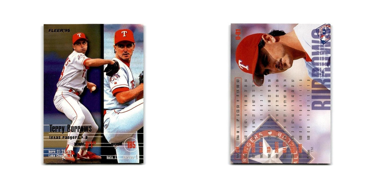 Terry Burrows 1995 Fleer Update #U-81 Texas Rangers Baseball Card NM