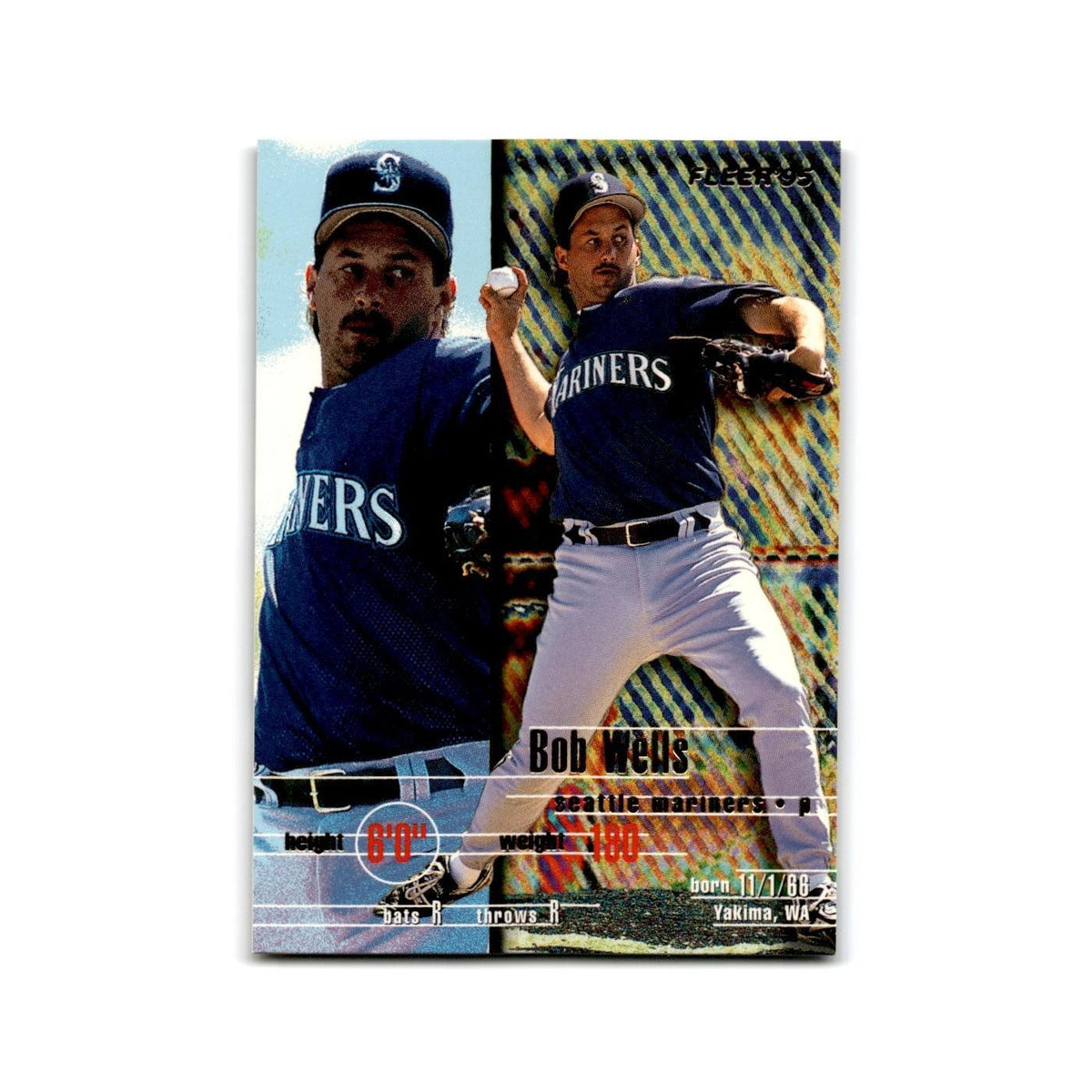 Bob Wells Rookie 1995 Fleer Update #U-79 Seattle Mariners Baseball Card NM