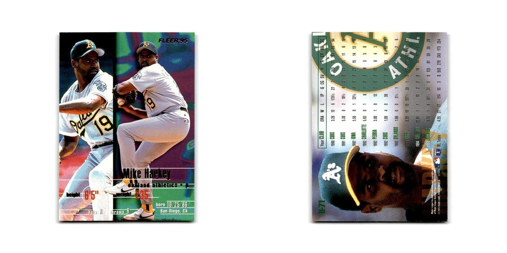 Mike Harkey 1995 Fleer Update #U-71 Oakland Athletics Baseball Card NM